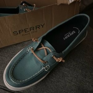 Women’s Teal Sperry top siders